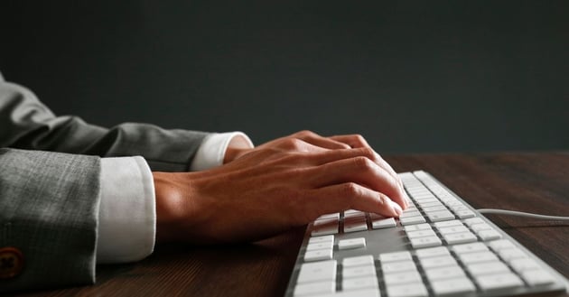 hands typing